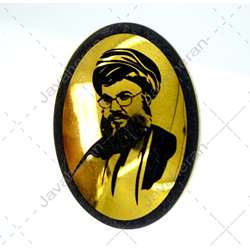 نگین زیبای حدید صینی اصل معدنی با ابکاری طلایی