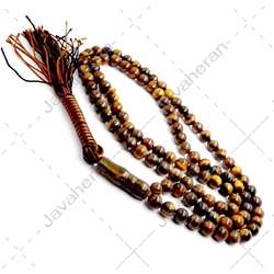 تسبیح سنگ چشم ببر اصل معدنی