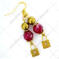 گوشواره زیبای سنگ معدنی