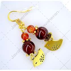 گوشواره زیبای سنگ معدنی