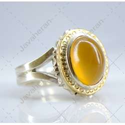 انگشتر فاخر دست ساز عقیق خاص و  کمیاب اصل معدنی