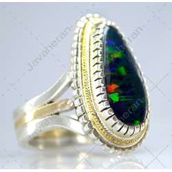 انگشتر دست ساز اپال زیبای اصل اتیوپی