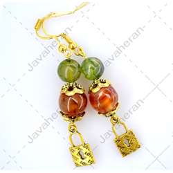 گوشواره زیبای سنگ معدنی