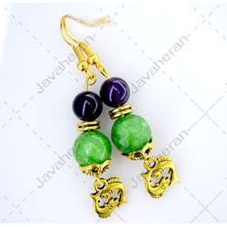 گوشواره زیبای سنگ معدنی