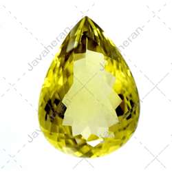 نگین کوارتز لیمویی اصل معدنی با تراش تایلندی