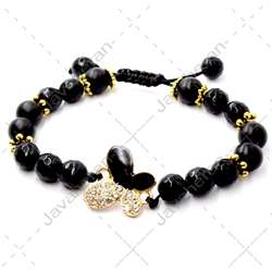 دستبند زیبای سنگ عقیق اونیکس اصل معدنی