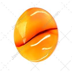 نگین زیبای عقیق عسلی لکه خونی اصل یمن