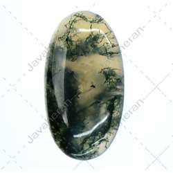 نگین زیبا و درشت عقیق خزه ای چارتابولی اصل معدنی