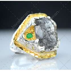 انگشتر دست ساز دُر مویی اصل معدنی